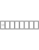 Vetrina frigorifera refrigerata statica per pizzeria in acciaio inox 304 con vetri - capacità 8 x GN1/3 - cm 180x39,5x23/43,5h