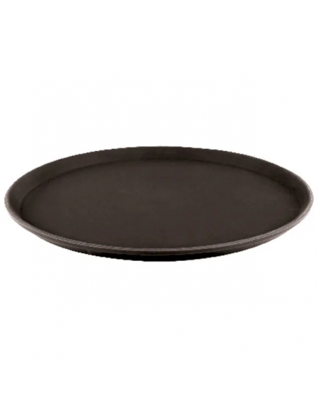 Vassoio ovale in polipropilene antiscivolo - colore nero - cm 56x68