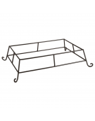 Supporto in filo nero di acciaio per cesti pane - cm 49,5x30x13,5h