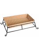 Supporto in filo nero di acciaio per cesti pane - cm 49,5x30x13,5h