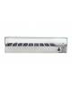 Vetrina frigorifera refrigerata statica per pizzeria in acciaio inox con vetri - capacità 9 x GN1/4 - cm 180x33,5x23/43,5h