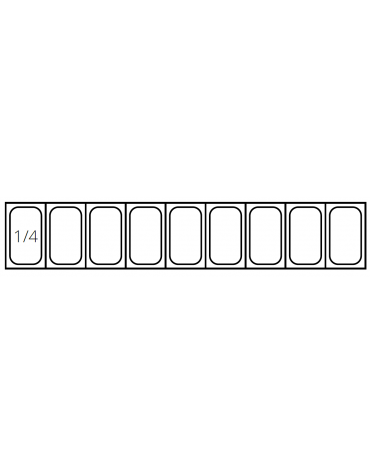 Vetrina frigorifera refrigerata statica per pizzeria in acciaio inox con vetri - capacità 9 x GN1/4 - cm 180x33,5x23/43,5h