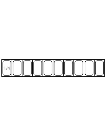 Vetrina frigorifera refrigerata statica per pizzeria in acciaio inox con vetri - capacità 10 x GN1/4 - cm 200x33,5x23/43,5h