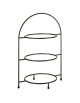 Alzata porta piatti in acciaio - 3 piani - colore nero - capacità 3 piatti max Ø cm 27 - dim. tot. cm 29x19,5x43h