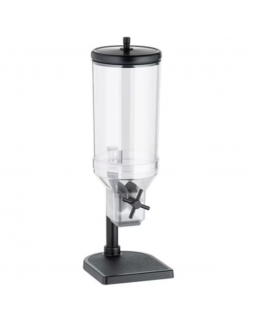 Distributore cereali in acciaio inox con contenitore lt. 4,5 in SAN trasparente - cm 22x17,5x52h