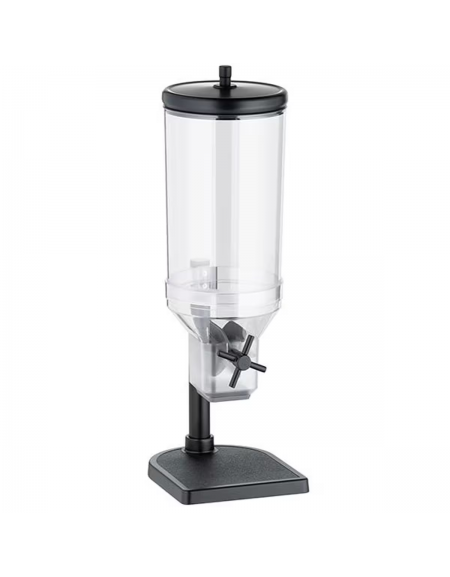 Distributore cereali in acciaio inox con contenitore lt. 4,5 in SAN trasparente - cm 22x17,5x52h