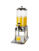Distributore succhi in acciaio inox con 1 eutettico - contenitore lt. 7 - cm 22x35x56h