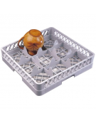 Cestello per lavaggio bicchieri in polipropilene - 9 scomparti cm 15,1x15,1x8,8h cad. - dimensioni tot. cm 50x50X10,3h