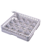 Cestello per lavaggio bicchieri in polipropilene - 16 scomparti cm 11,2x11,2x8,8h cad. - dimensioni tot. cm 50x50X10,3h