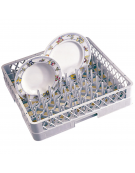 Cestello per lavaggio piatti e vassoi in polipropilene - capacità 18 piatti o 9 vassoi max cm 46 - cm 50x50x10,3h