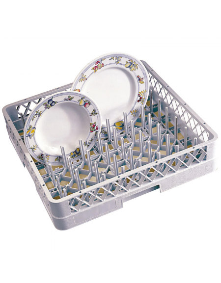 Cestello per lavaggio piatti e vassoi in polipropilene - capacità 18 piatti o 9 vassoi max cm 46 - cm 50x50x10,3h