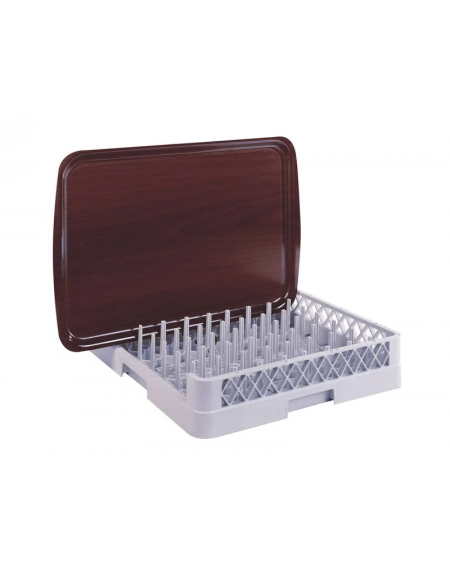 Cestello per lavaggio vassoi in polipropilene - capacità 9 vassoi oltre cm 46 - cm 50x50x10,3h