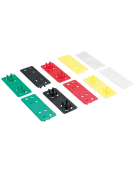 Set 10 etichette di identificazione per cestelli lavaggio stoviglie in polipropilene - cm 8x4