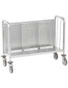Carrello portapiatti in acciaio inox - portata Kg 240 - cm 74x61x81h