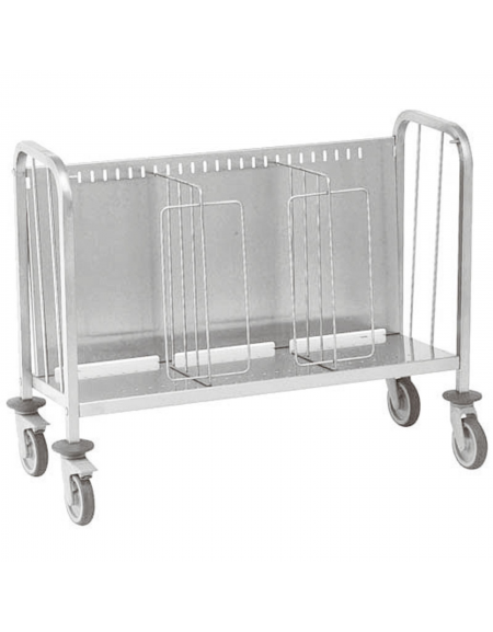 Carrello portapiatti in acciaio inox - portata Kg 240 - cm 74x61x81h