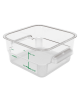 Contenitore quadrato per alimenti in policarbonato trasparente - capacità Lt. 1,9 - cm 18x18x9,6h