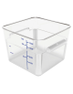 Contenitore quadrato per alimenti in policarbonato trasparente - capacità Lt. 11,4 - cm 28,3x28,3x21h