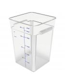  Contenitore quadrato per alimenti in policarbonato trasparente - capacità Lt. 20,8 - cm 28,3x28,3x40h