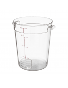 Contenitore rotondo per alimenti in policarbonato trasparente - capacità Lt. 7,8 - diametro cm 22 - altezza cm 27