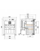 Frigorifero per farmaci piccolo con datalogger e porta a vetro - Capacità Lt 30 - Conforme alla farmacopea - cm 45x47x54h