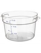 Contenitore rotondo per alimenti in policarbonato trasparente - capacità Lt. 11,4 - diametro cm 31 - altezza cm 20,5