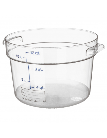 Contenitore rotondo per alimenti in policarbonato trasparente - capacità Lt. 11,4 - diametro cm 31 - altezza cm 20,5