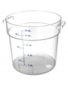 Contenitore rotondo per alimenti in policarbonato trasparente - capacità Lt. 17 - diametro cm 31 - altezza cm 30