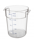 Contenitore rotondo per alimenti in policarbonato trasparente - capacità Lt. 21 - diametro cm 31 - altezza cm 38