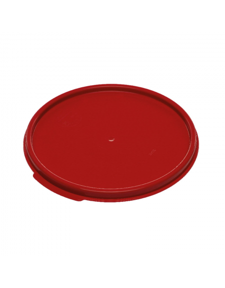 Coperchio ermetico rotondo per contenitori per alimenti in policarbonato - colore rosso - diametro cm 22