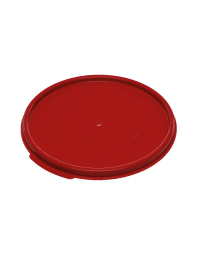 Coperchio ermetico rotondo per contenitori per alimenti in policarbonato - colore rosso - diametro cm 22