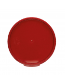 Coperchio ermetico rotondo per contenitori per alimenti in policarbonato - colore rosso - diametro cm 22