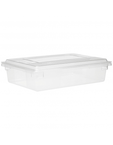 Contenitore rettangolare per alimenti in policarbonato trasparente - capacità Lt. 19 - cm 45,7x66x9h