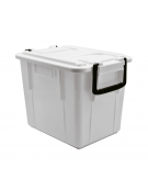 Contenitore per stoccaggio alimenti in polipropilene con coperchio - colore bianco - capacità Lt. 20 - cm 38x28x30h