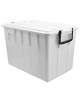 Contenitore per stoccaggio alimenti in polipropilene con coperchio - colore bianco - capacità Lt. 60 - cm 58x38x38h