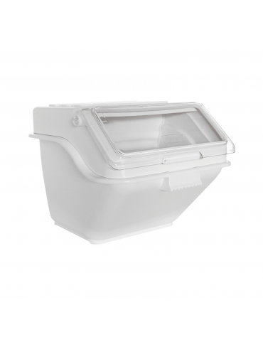 Tramoggia contenitore per alimenti in polipropilene - capacità Lt. 20 - cm 28x59,5x43h