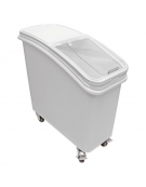 Carrello tramoggia per derrate alimentari in polipropilene - capacità Lt. 81 - cm 33,3x74,3x71,1h