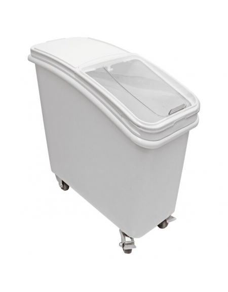 Carrello tramoggia per derrate alimentari in polipropilene - capacità Lt. 81 - cm 33,3x74,3x71,1h