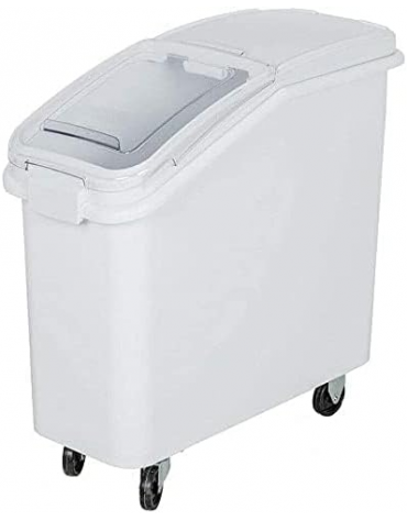 Carrello tramoggia per derrate alimentari in polipropilene - capacità Lt. 79 - cm  74x33,5x71h