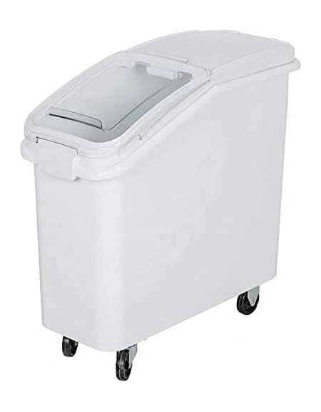 Carrello tramoggia per derrate alimentari in polipropilene - capacità Lt. 97,5 - cm 75x39,5x71h