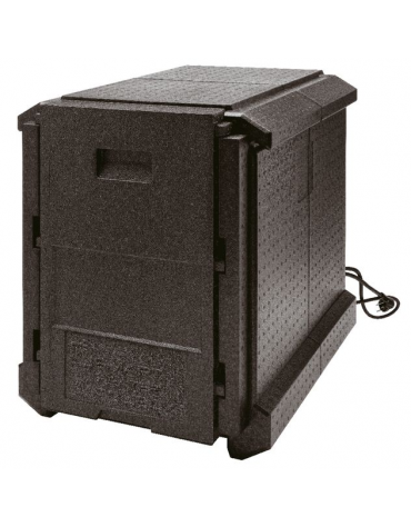Contenitore isotermico in polipropilene con presa corrente - Lt. 83 - Temperatura -40/+120°C - cm 50x65x61h