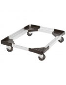 Carrello per trasporto contenitore isometrico in alluminio e ABS - cm 68x52