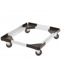 Carrello per trasporto contenitore isometrico in alluminio e ABS - cm 75x61