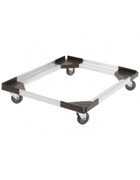 Carrello per trasporto contenitore isometrico in alluminio e ABS - cm 62x42
