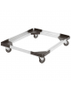 Carrello per trasporto contenitore isometrico in alluminio e ABS - cm 62x42