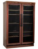 Cantinetta per vini statica in legno a 2 porte N° 116+116 Bottiglie vino da cl 75 - temperatura +6° +16° C / +6° +16° C - cm 127