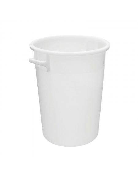 Contenitore con maniglie per alimenti in HDPE - capacità Lt. 75 - diametro cm 49- altezza cm 57
