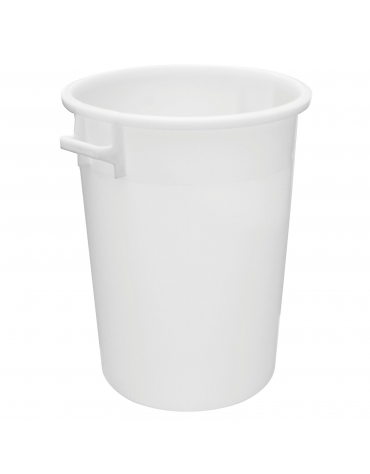 Contenitore con maniglie per alimenti in HDPE - capacità Lt. 100- diametro cm 52- altezza cm 67