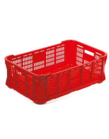 Cesto gastronorm in polipropilene - colore rosso - cm 59,5x39x19h