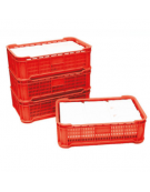 Cesto gastronorm in polipropilene - colore rosso - cm 59,5x39x19h