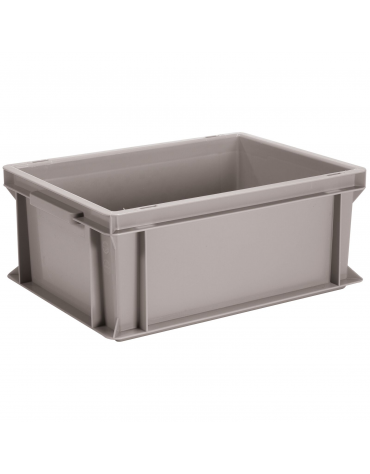 Contenitore sovrapponibile con fondo e pareti chiuse in polietilene - capacità Lt. 16 - cm 40x30x17h